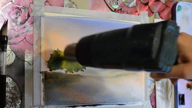 Как нарисовать деревья, пейзаж акварелью. Интерьерная картина акварелью. смотреть онлайн