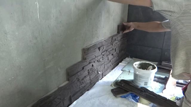 Облицовка стен искусственным камнем ! Укладка дикого камня смотреть онлайн