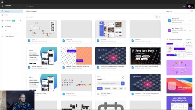 Обзор интерфейса: аккаунт, история версий, хоткеи. Курс по Фигме. Урок 1 смотреть онлайн