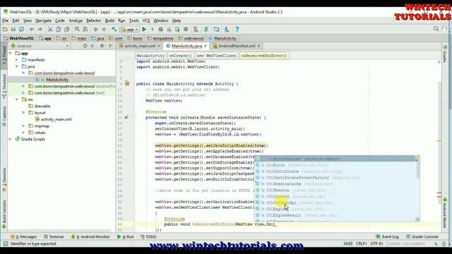 Android WebView Load "https" URL Ignoring SSL Certificate/Prompt смотреть онлайн