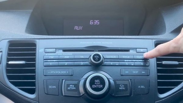 Honda Accord Adjust Clock Time