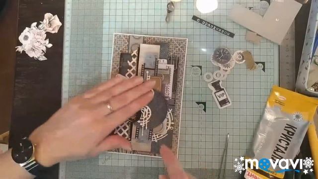 Мастер-класс мужская открытка / step-by-step tutorial card смотреть онлайн