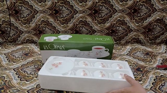 Unboxing La Opala Opalware Cup and Saucer Set - 6 Pieces of Cup and 6 Pieces of Saucer (Coral Charm смотреть онлайн