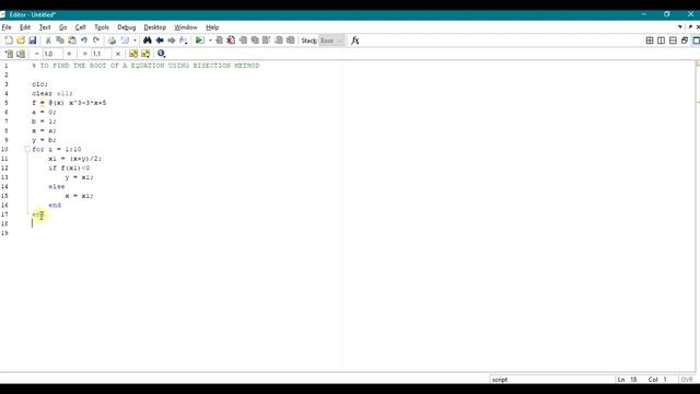 How to solve the root of a Non-Linear Equation f(x)=0 Using Bisection Method in MATLAB | V6 смотреть онлайн