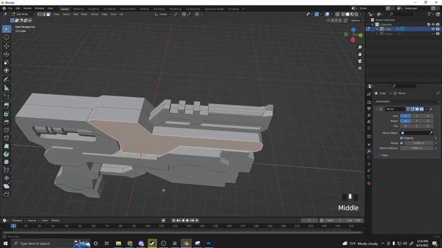 Blender Grid Modeler Plugin: Sci Fi Pistol Tutorial смотреть онлайн