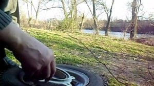 Бортируем колесо от мотороллера "Электрон"