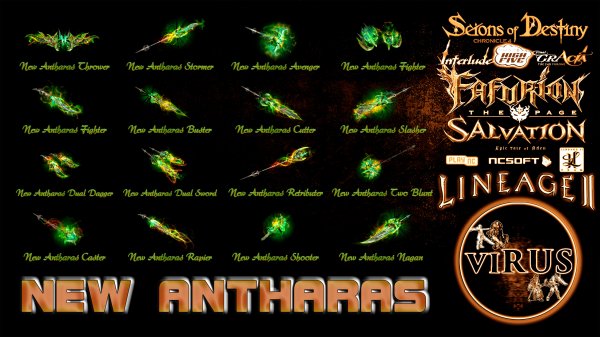 Full Set of New Antharas Weapons. LINEAGE II. Any Chronicles ◄√i®uS►