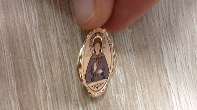 Золотой кулон икона Матрона Московская 16651 смотреть онлайн