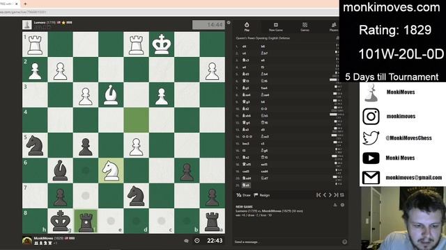 Rapid Speedrun! 0-2000 Game 122 | 1829 ELO смотреть онлайн