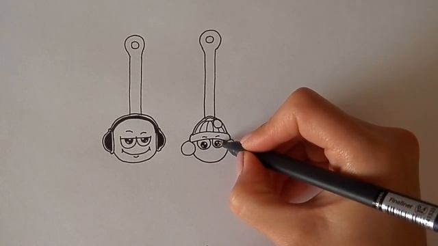 РИСУЕМ ПРОСТО СКРЕПЫШЕЙ МАГНИТ/508/How TO Simply Draw A PAPERCLIP
