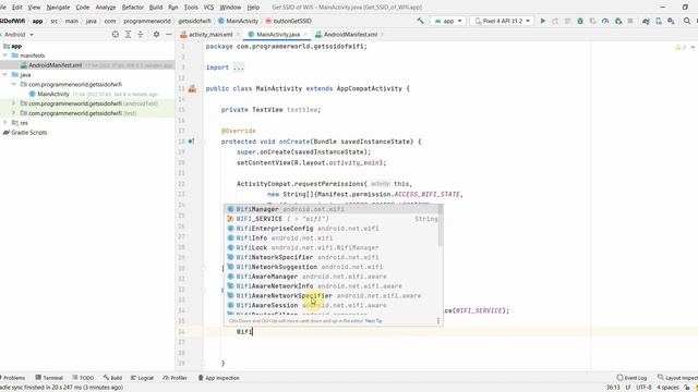How to get SSID of the Wifi using getConnectionInfo API in your Android App? - SDK 29 (Android 10) смотреть онлайн