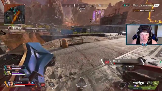 First 4k Damage On PC As Gibraltar Apex Legends (While Friends Played Overcooked)