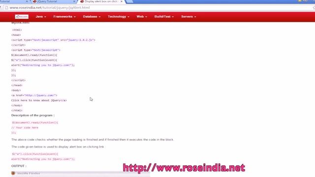 How to display alert box in jQuery on link click? смотреть онлайн