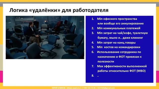 Юрий Блинов. Удаленка НАВСЕГДА! Опыт и риски удаленной работы. Вебинар. смотреть онлайн