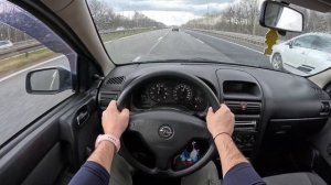 2003 Opel Astra G [1.6 8V 85HP] |0-100| POV Test Drive #1641 Joe Black