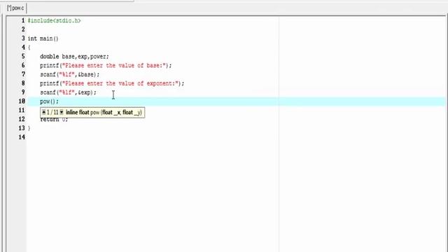C programming - The pow() math function смотреть онлайн