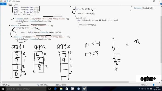 Merge Two Arrays into Third Array Using C# Program смотреть онлайн