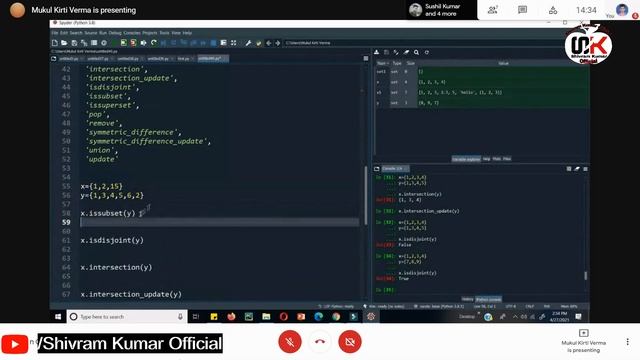 SET Python Programming смотреть онлайн