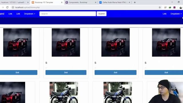 OLSHOP#BAG 2, MEMBUAT HALAMAN UTAMA SEPERTI ONLINESHOP DENGAN BOOTSTRAP, PHP & MYSQL смотреть онлайн