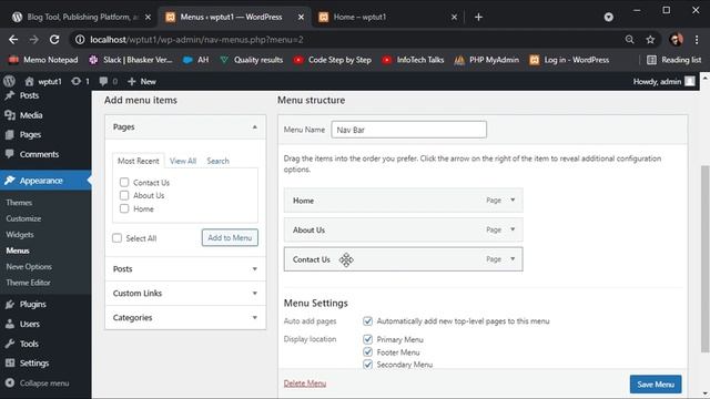 Adding & Managing Menu in Website |#5 WordPress English Tutorial смотреть онлайн