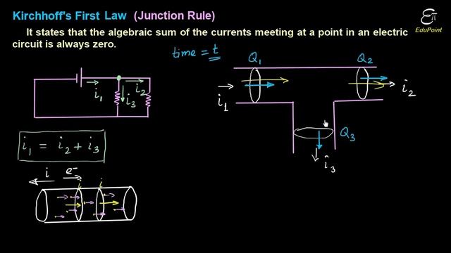 KIRCHHOFF'S FIRST LAW ( JUNCTION RULE / CURRENT LAW ) || explained in Hindi смотреть онлайн
