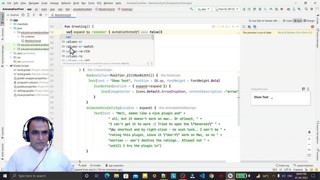 Expandable Card with Animation in Jetpack Compose | Animated Card | Dr Vipin Classes смотреть онлайн