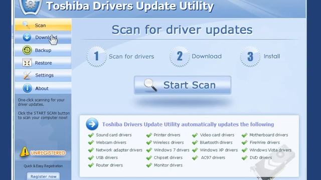 Toshiba Drivers Update Utility смотреть онлайн