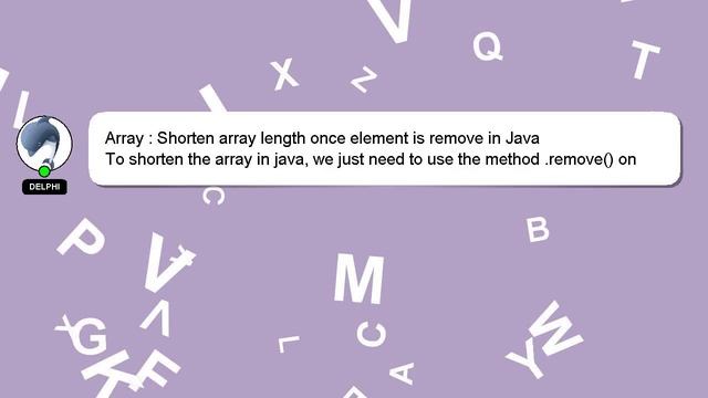 Array : Shorten array length once element is remove in Java смотреть онлайн