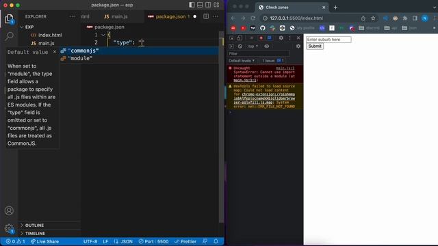 Cannot use import statement outside the module- javascript (SOLVED) смотреть онлайн
