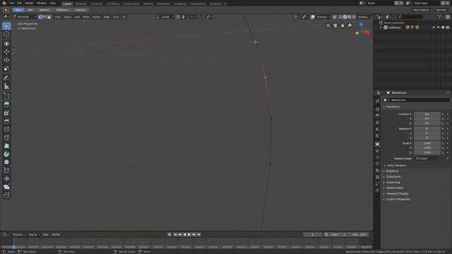 How to turn a Curve into a Mesh in Blender 2.8 смотреть онлайн