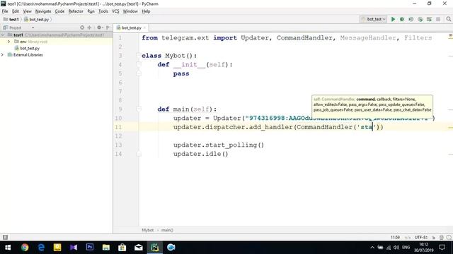 ربات نويسي تلگرام با پايتون(جلسه دوم) смотреть онлайн