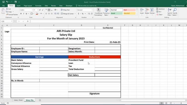 Automated Salary Slip/ Payroll with PDF Converter in MS Excel 2023 смотреть онлайн