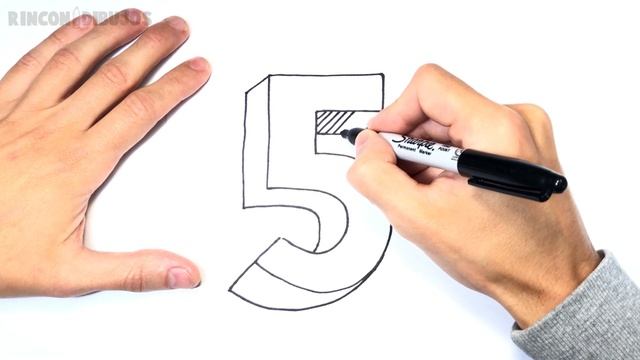 Como dibujar El Numero 5 | Dibujo del Numero Cinco смотреть онлайн