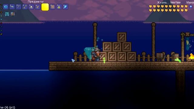 Terraria - Как построить красивый порт у моря для Рыбалки. #73 смотреть онлайн