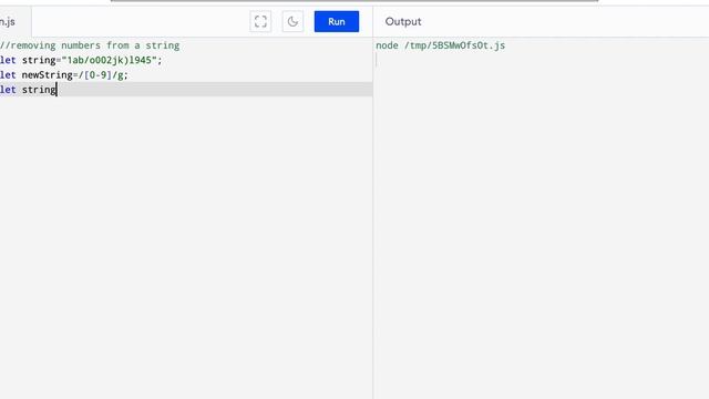 removing numbers from a string | Javascript смотреть онлайн