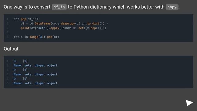 Truly deep copying Pandas DataFrames смотреть онлайн