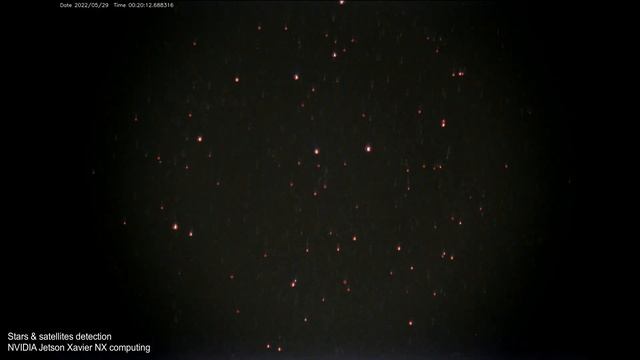 Stars & satellites detection test - SimpleBlobDetector function - NVIDIA Jetson Xavier NX computing смотреть онлайн
