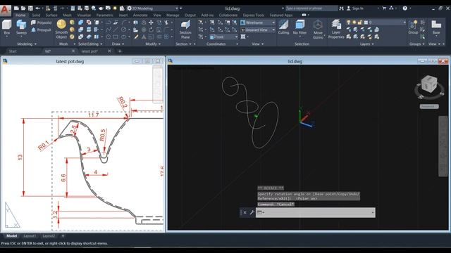 Teapot design/modeling in Autocad смотреть онлайн