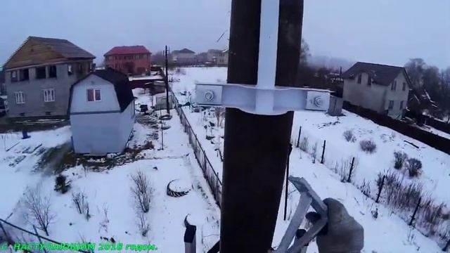 Монтаж Уличного освещения и простой способ натяжки СИПА 4*16. Электрик Ярославль. смотреть онлайн