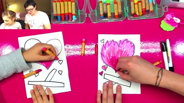 СЕРДЦЕ как КОСТЕР рисуем Валентинку смотреть онлайн