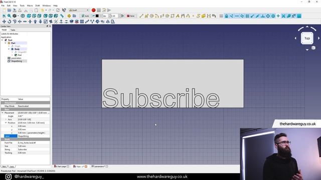 FreeCAD for Beginners pt.6 - Extruded Text смотреть онлайн