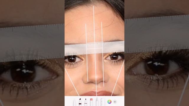 Разметка бровей для Дженны Ортега #shorts смотреть онлайн