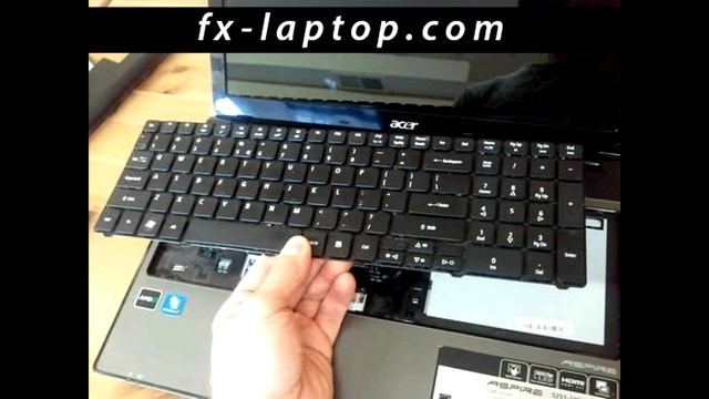 Disassembly Acer Aspire 5251 5551G 5551 Series - Replacement, Clean, Keyboard, Screen