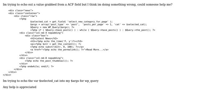 Wordpress: echo var into wp_query смотреть онлайн