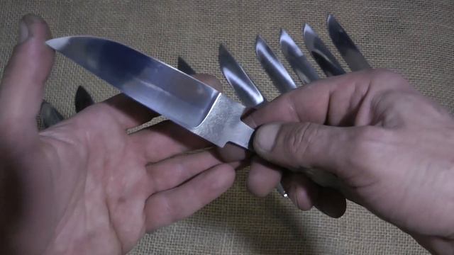 Клинки для ножей D2 х12мф сталь с вогнутыми спусками Сатин смотреть онлайн