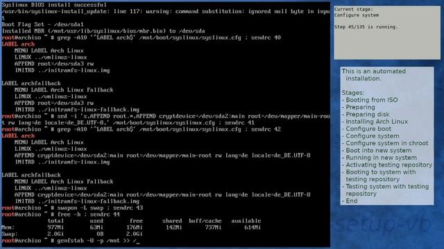 Arch Linux installation recording to kernel 5.8.10-arch1-1 (core) смотреть онлайн