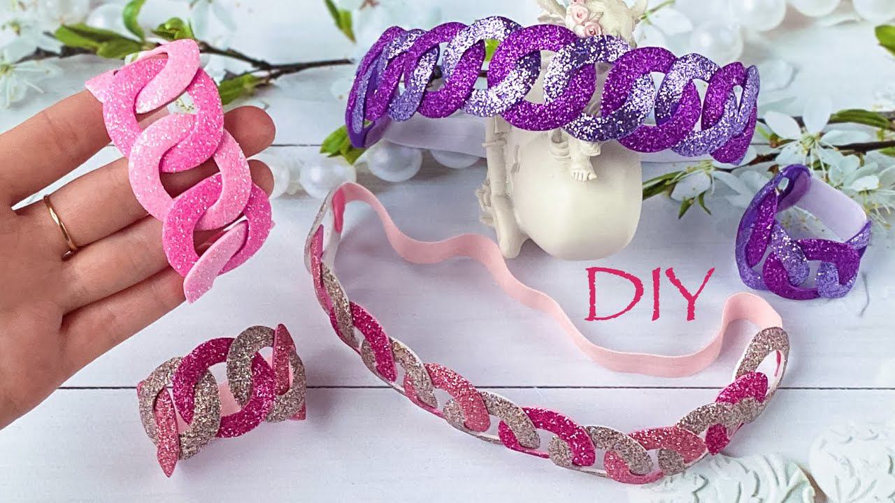 Украшения из глиттерного фоамирана Diy Glitter Eva Foam Sheets Craft Повязка на голову Браслет
