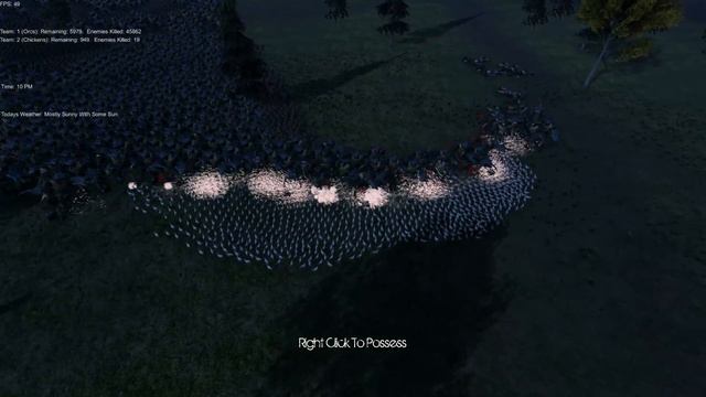 UEBS - Chuck Norris Vs. 100,000 Chickens! Total Cluckbait! Ultimate Epic Battle Simulator Gameplay смотреть онлайн