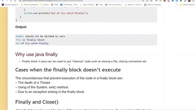 CoreJava ExceptionHandling Theory Programs April 04 2023 смотреть онлайн