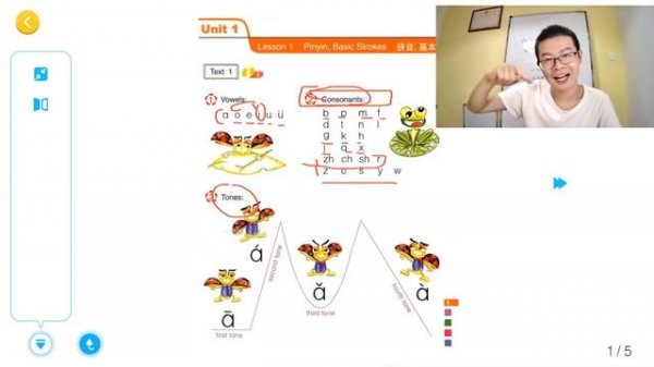 Easy steps to Chinese 1 Unit 1 lesson 1 Pinyin&Basic strokes 1